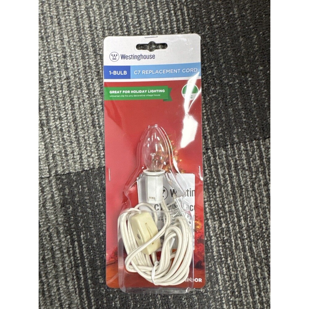 Westinghouse One Bulb Replacement Cord Replacement Cord White PVC